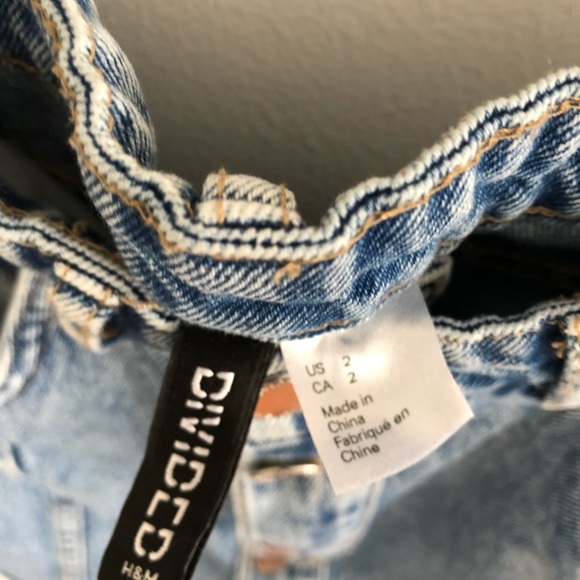 H&M Divided Button-front Denim Skirt size 2 - Picture 4 of 5